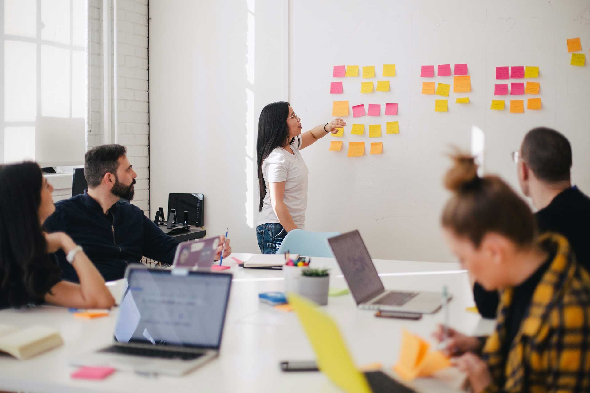 A planning session with a client team